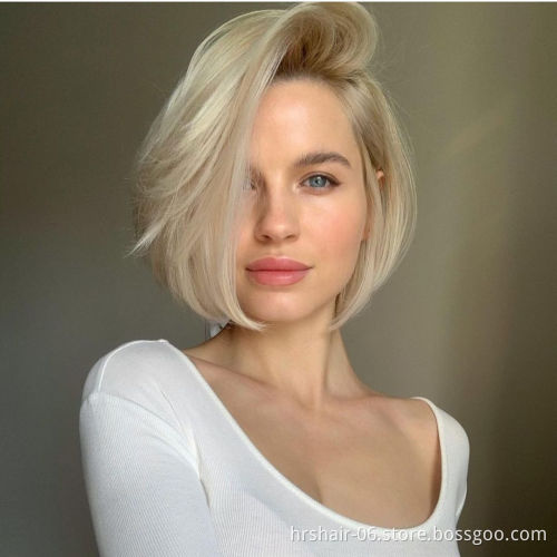 613 Wig Human Hair Blonde Lace Front Straight Bob Wig Brazilian Wig Vendors 2020 Fashion Hot Selling Wholesale